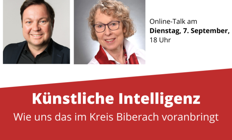 4. Biberacher Gespräche: „Künstliche Intelligenz – wie uns das im Kreis Biberach voranbringt“ mit KI-Wissenschaftlerin Prof. Dr. Susanne Biundo-Stephan