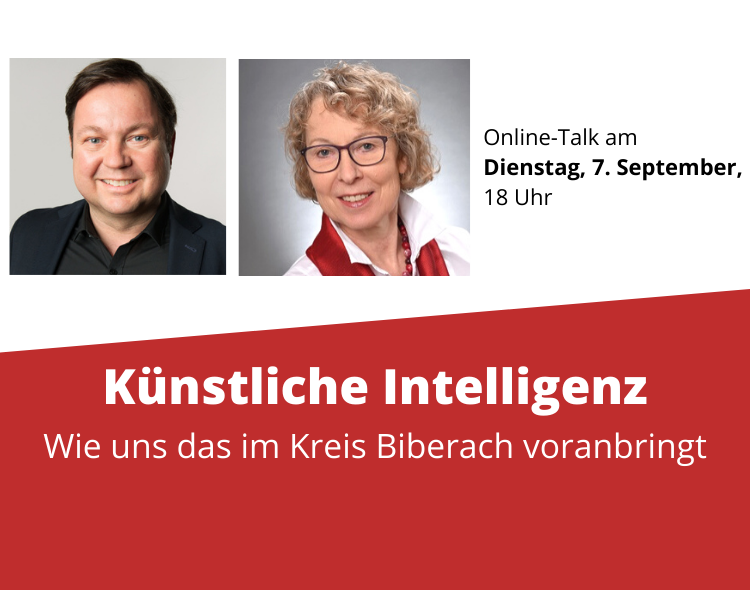 4. Biberacher Gespräche: „Künstliche Intelligenz – wie uns das im Kreis Biberach voranbringt“ mit KI-Wissenschaftlerin Prof. Dr. Susanne Biundo-Stephan