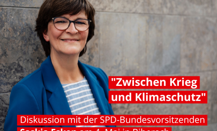 SPD-Bundesvorsitzende Saskia Esken kommt nach Biberach: „Wie nutzen wir aktuelle Krisen und Umbrüche als Chancen zur nachhaltigen und sozialen Modernisierung?“